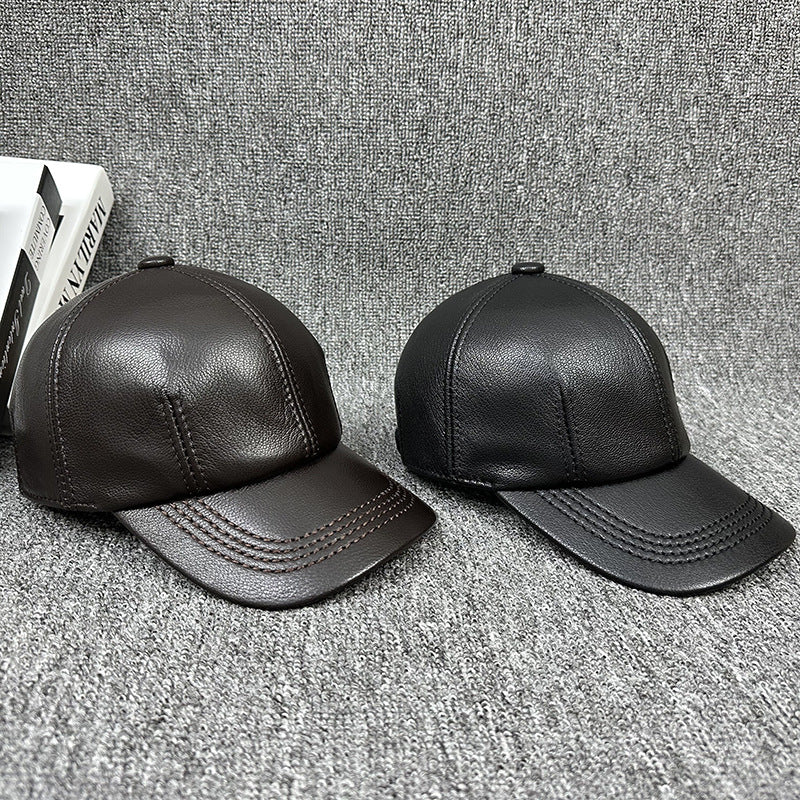 genuine leather baseball cap, view 9 - MRSLM