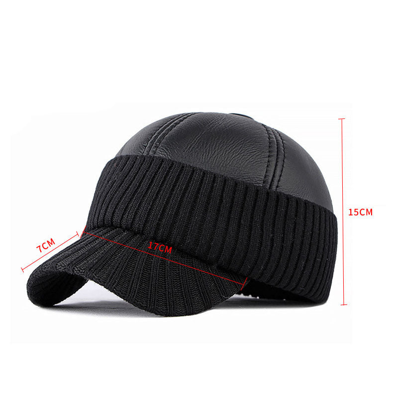 Men's winter earflap baseball cap, view 6 - MRSLM