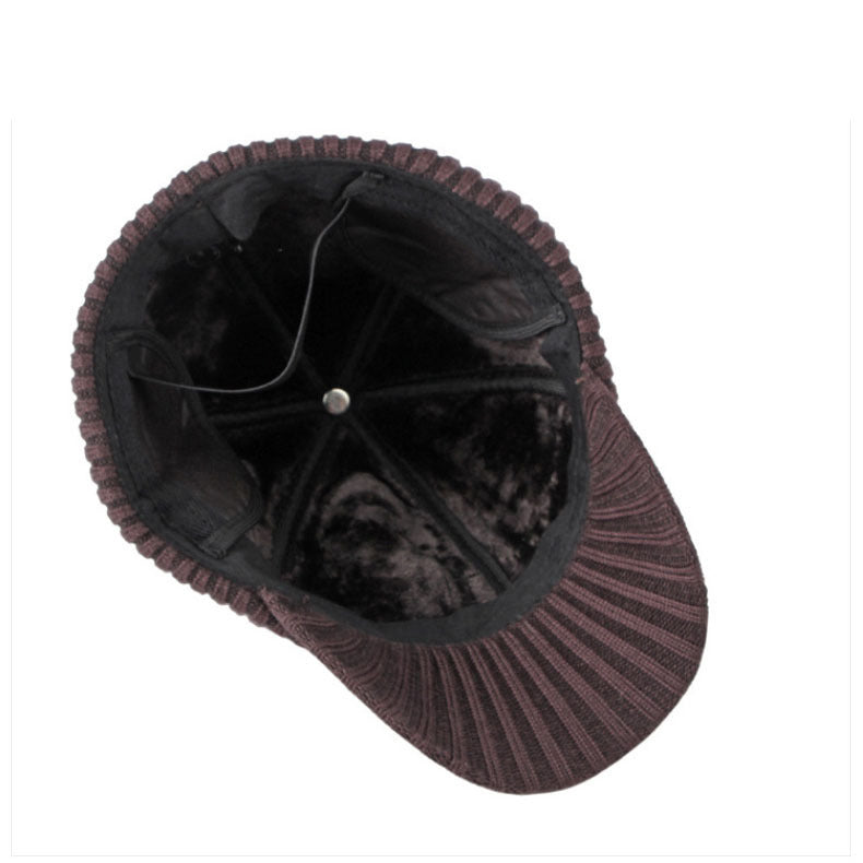 Men's winter earflap baseball cap, view 9 - MRSLM
