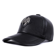 goat skin leather peaked cap, view 8 - MRSLM