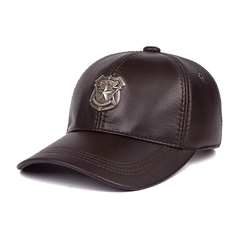 Men's sheepskin leather hat, view 7 - MRSLM