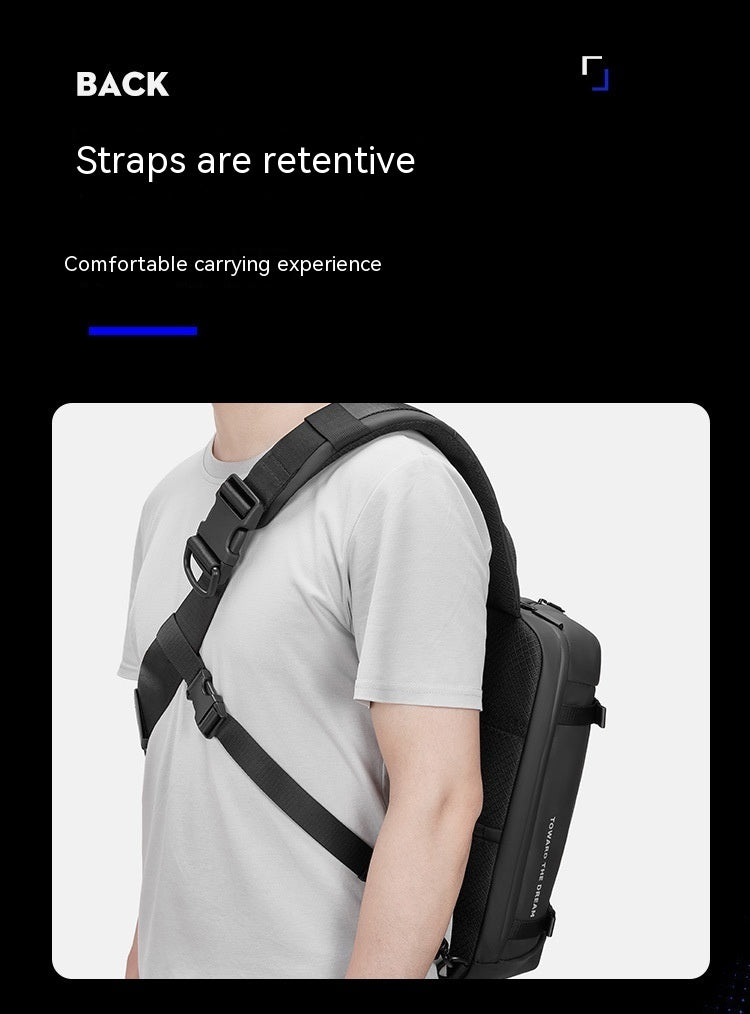 men's waterproof Oxford crossbody bag, view 8 - MRSLM