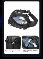 men's waterproof Oxford crossbody bag, view 10 - MRSLM