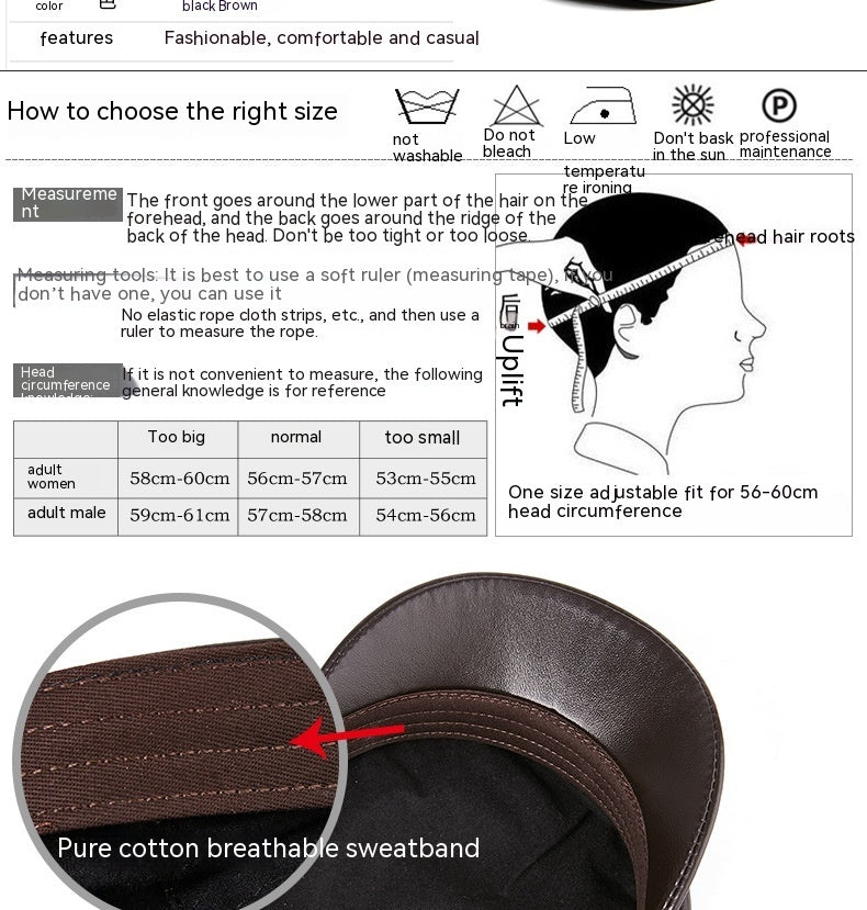 Sheepskin flat-top hat, view 8 - MRSLM