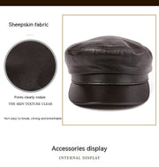 Sheepskin flat-top hat, view 9 - MRSLM