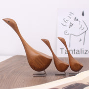 desktop wooden swan ornament, view 3 - MRSLM