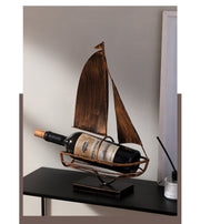 Iron sailboat wine rack, view 8 - MRSLM