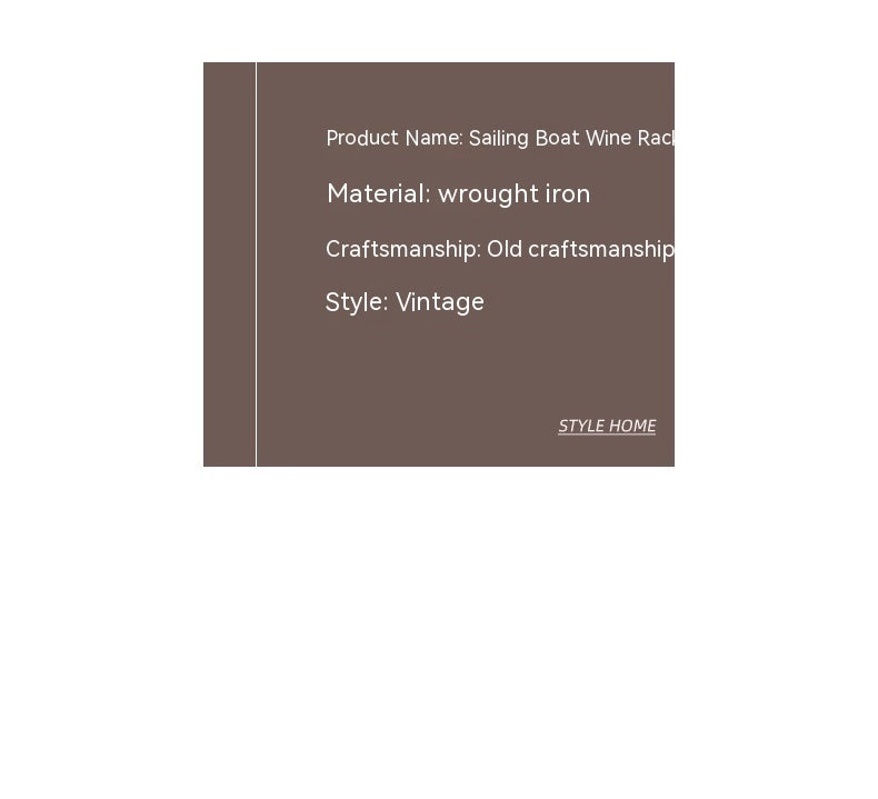 Iron sailboat wine rack, view 10 - MRSLM