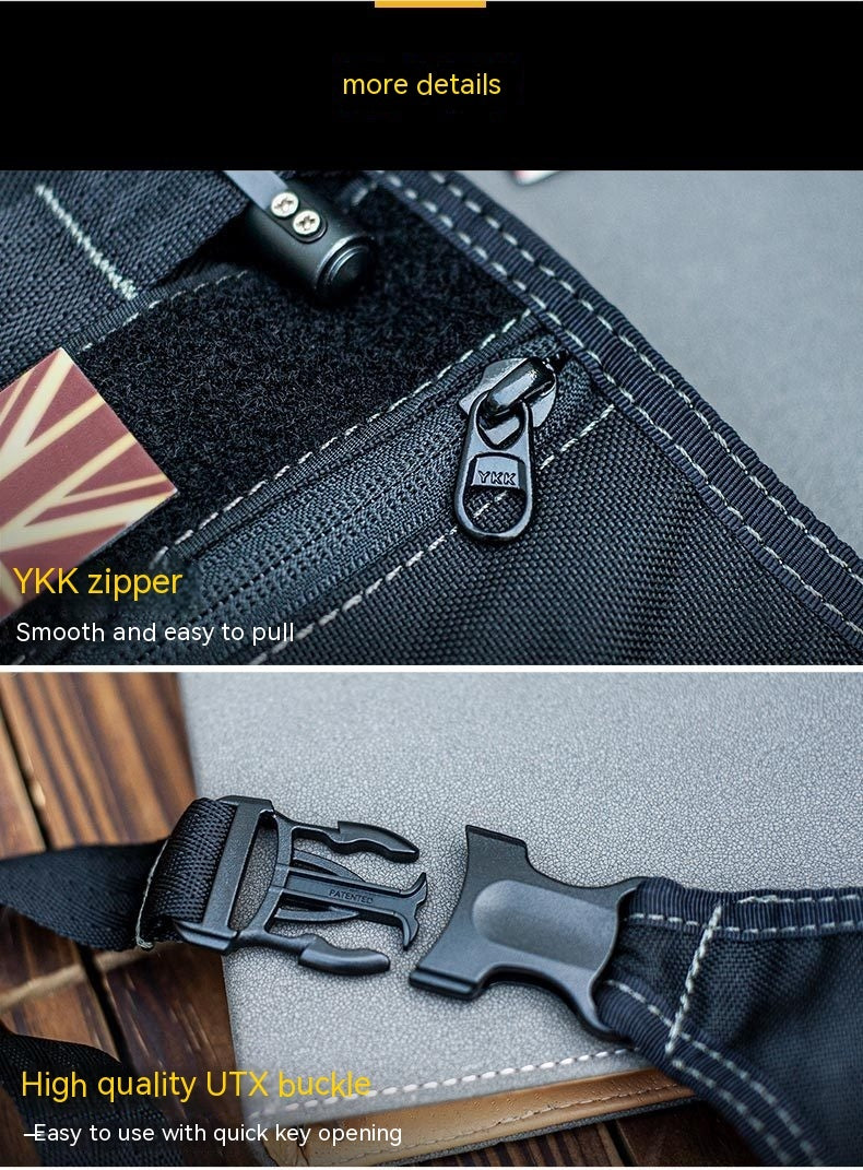 underarm nylon messenger bag, view 7 - MRSLM