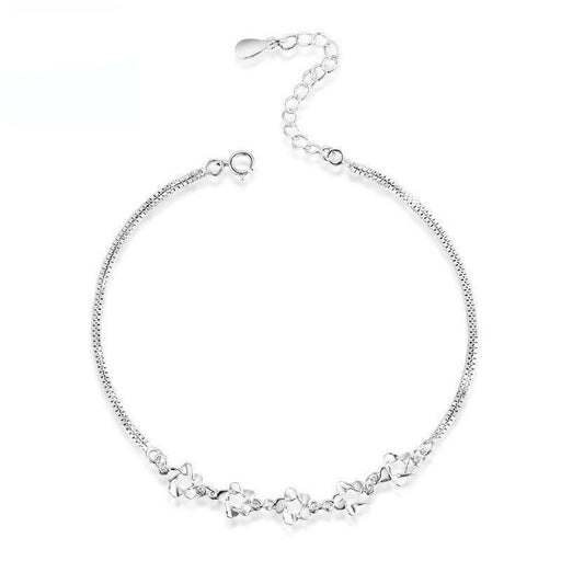floral anklet in sterling silver - MRSLM