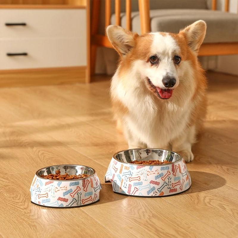 anti-slip stainless steel pet bowl, view 3 - MRSLM