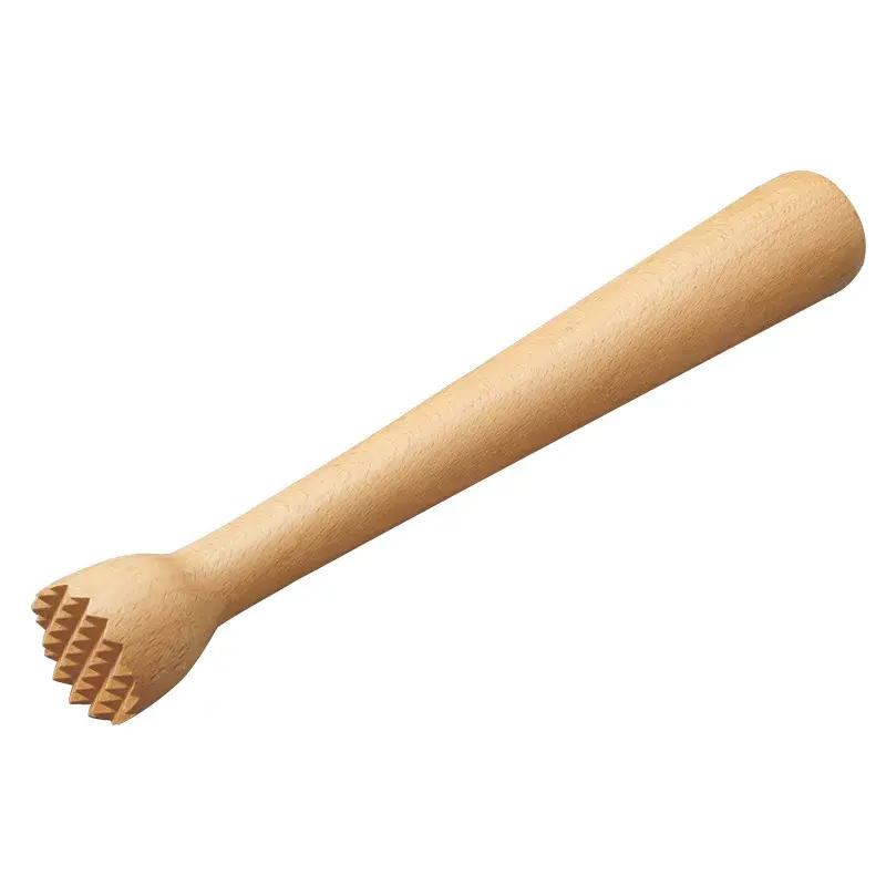 beech wooden cocktail muddler, view 6 - MRSLM