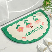 flower greeting mat, view 2 - MRSLM