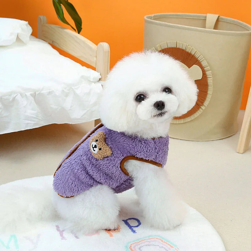 luxury fleece dog vest, view 7 - MRSLM