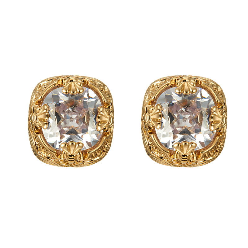 retro gem earrings, view 4 - MRSLM