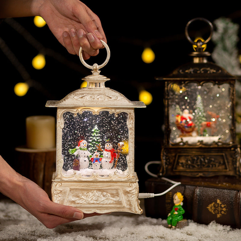 Christmas crystal ball music box, view 5 - MRSLM