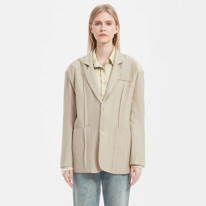 elegant khaki blazer for women - MRSLM