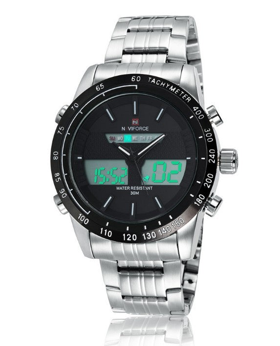 men's sports steel band watch, view 5 - MRSLM