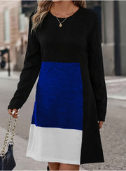 retro color-block dress, view 7 - MRSLM