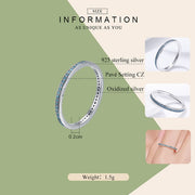 slim silver zircon ring, view 8 - MRSLM