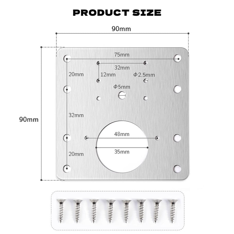 stainless steel hinge repair plate, view 7 - MRSLM