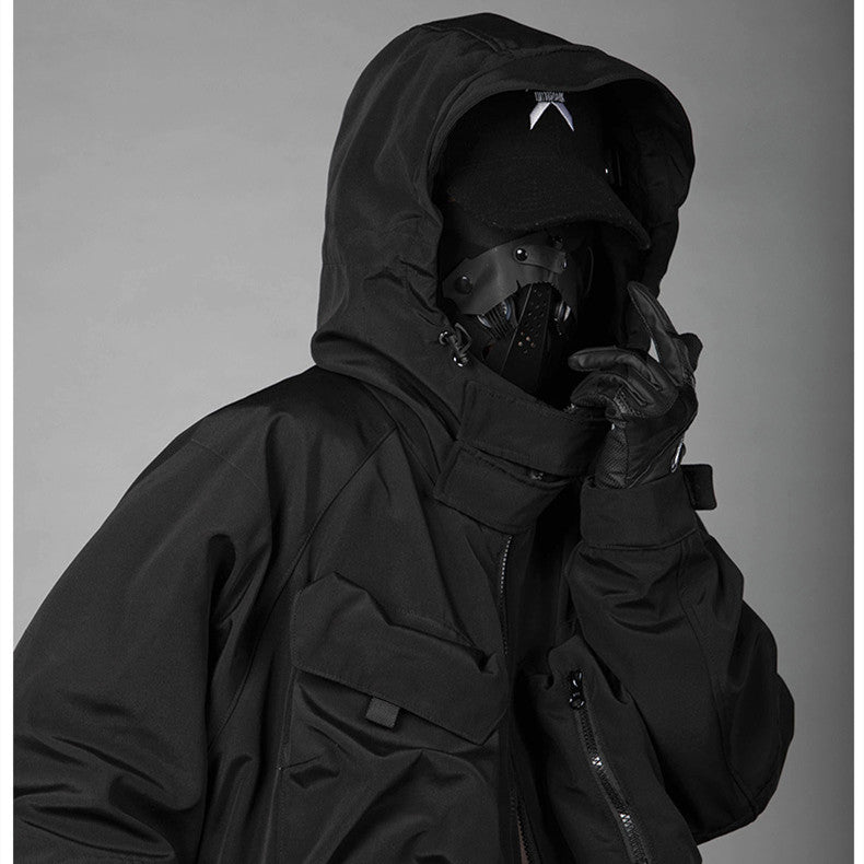men's loose hooded work jacket, view 4 - MRSLM
