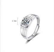 men's S925 silver 1 karat ring, view 6 - MRSLM