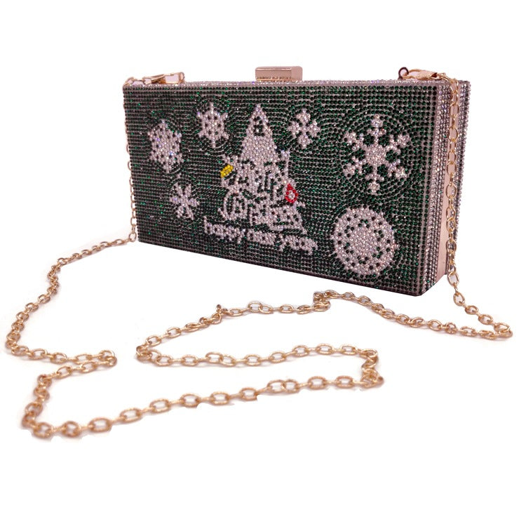 rhinestone clutch bag, view 3 - MRSLM
