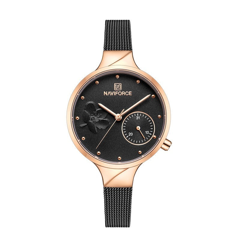 women's mesh strap quartz watch, view 5 - MRSLM