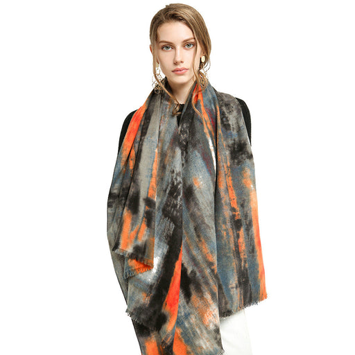 Graffiti print tassel scarf - MRSLM