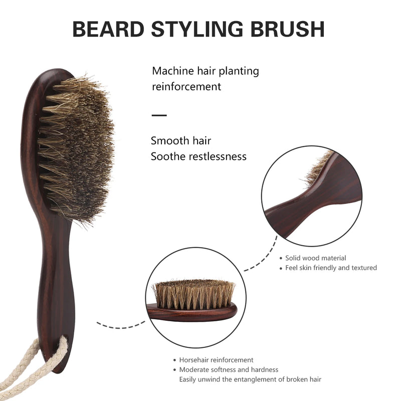 barber beard and shaving brush with horsehair, view 6 - MRSLM