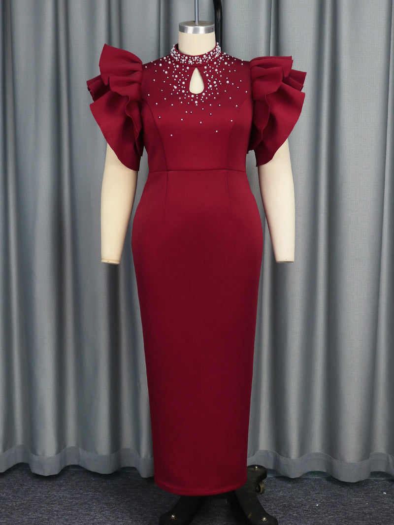 Summer cutout half turtleneck dress, view 6 - MRSLM