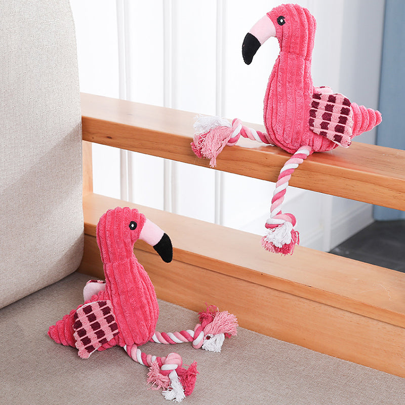 plush squeaky animal dog toy, view 5 - MRSLM