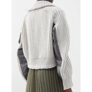 women's rib knit jacket, view 5 - MRSLM
