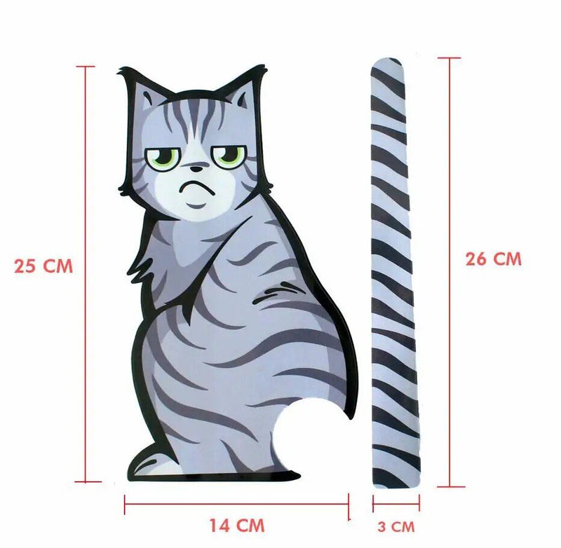 reflective cat car sticker, view 5 - MRSLM