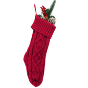 Cable knit Christmas stocking, view 9 - MRSLM