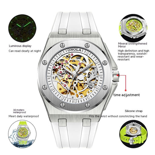 Hollow automatic mechanical watch, view 4 - MRSLM