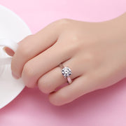 silver high carbon diamond ring, view 5 - MRSLM