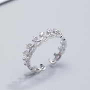 silver crown ring for women - MRSLM