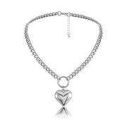 heart pendant punk choker, view 6 - MRSLM