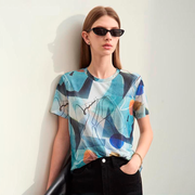 retro geometric mesh t-shirt - MRSLM
