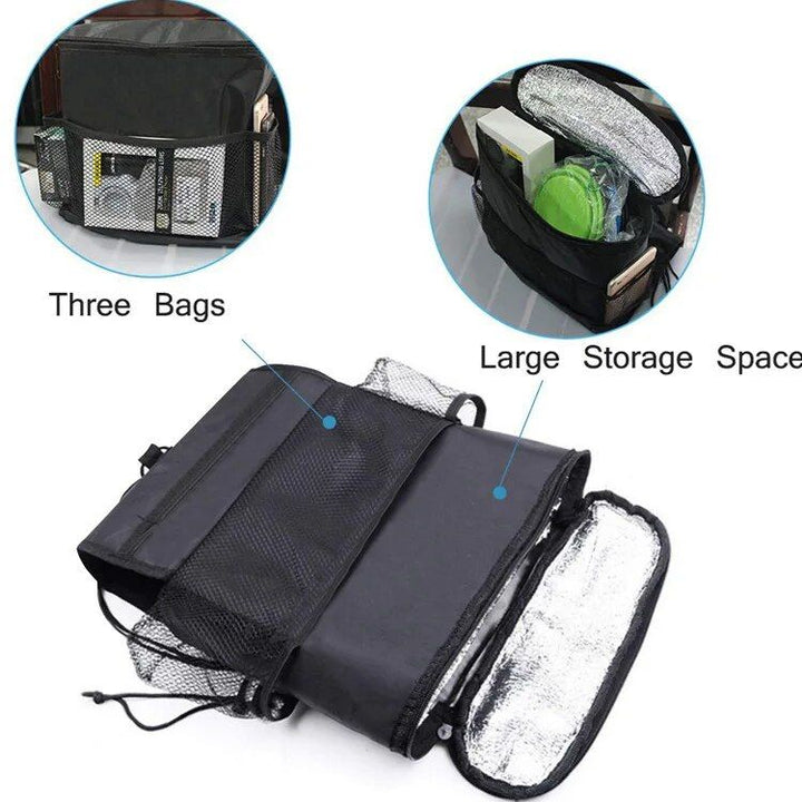 Deluxe Car Back Seat Multi-Pocket Organizer with Tissue Box Holder