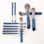sky blue makeup brush set, view 3 - MRSLM