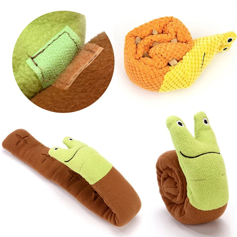 plush snail snuffle toy for dogs, view 9 - MRSLM