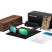 natural bamboo polarized sunglasses, view 6 - MRSLM