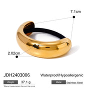 gold plated arc hairband, view 3 - MRSLM