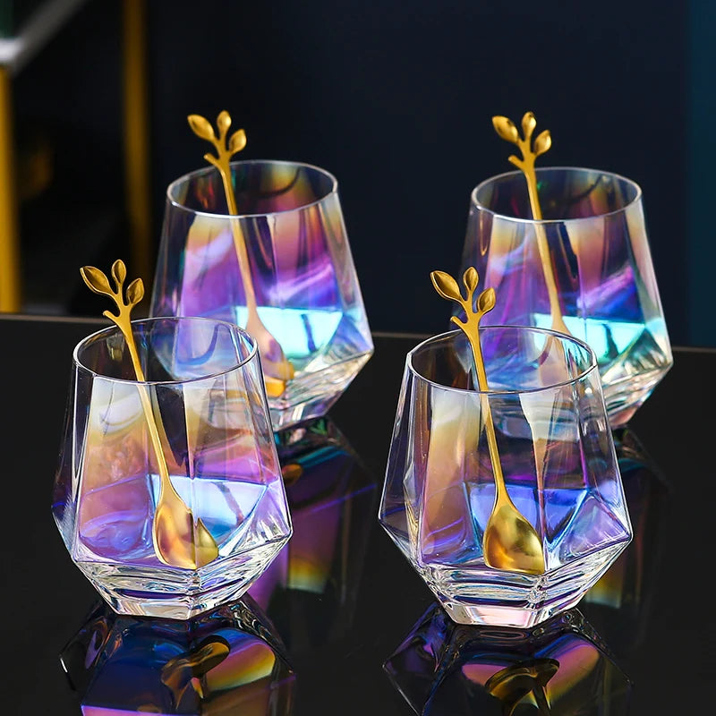 heat-resistant rainbow glass cup set, view 7 - MRSLM