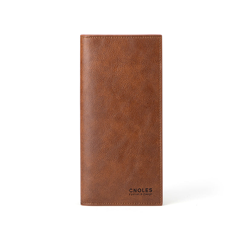 Men's casual long PU leather wallet, view 7 - MRSLM