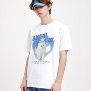angel cat graphic cotton t-shirt, view 7 - MRSLM