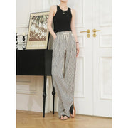 Women's wide leg striped pants, view 3 - MRSLM